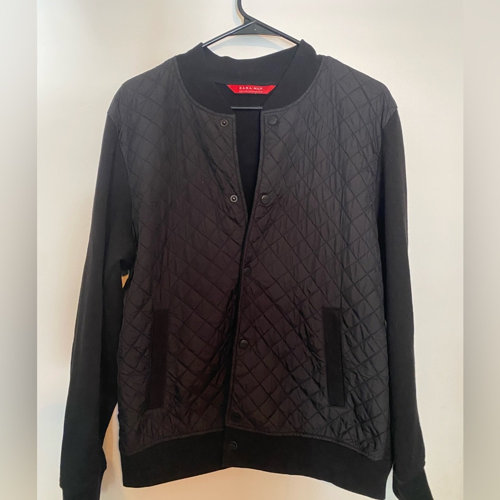 Zara Black Quilted Men's Jacket